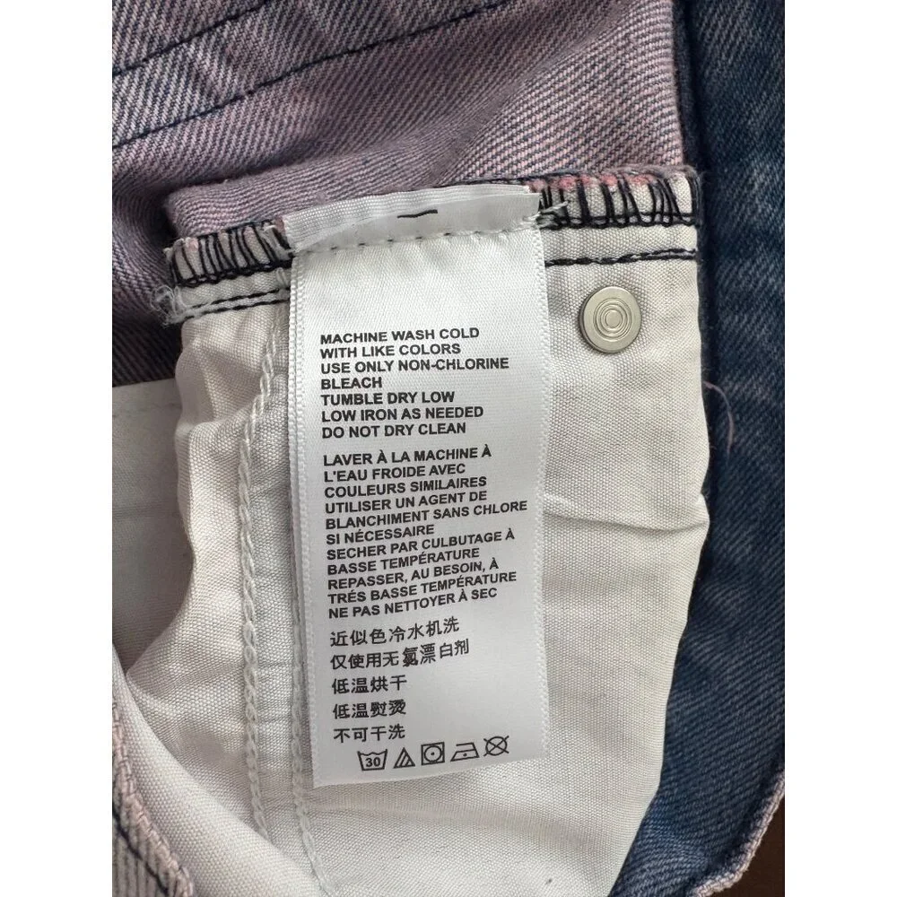 BDG UO Baggy Skate Fit Wide Leg Jeans in Pink Wash Men’s Size 34 x 32